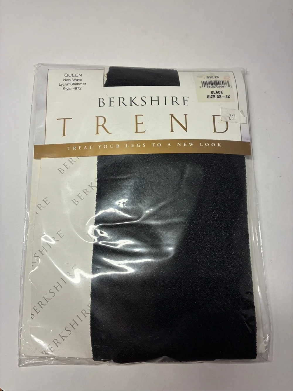 Berkshire Trend Women's Black Queen New Wave Lycra Shimmer Tights Sz 3x 4x